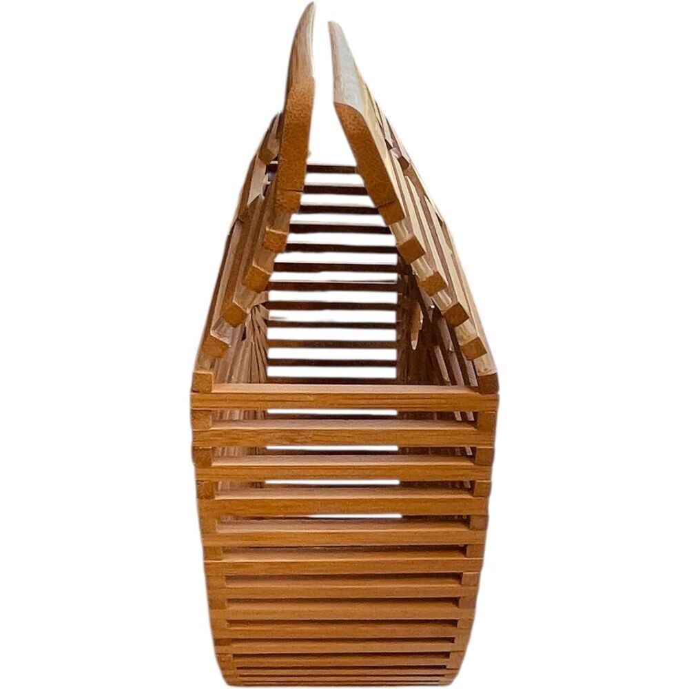 Vintga Bamboo Top Handle Handbag Purse - Picture 3 of 7